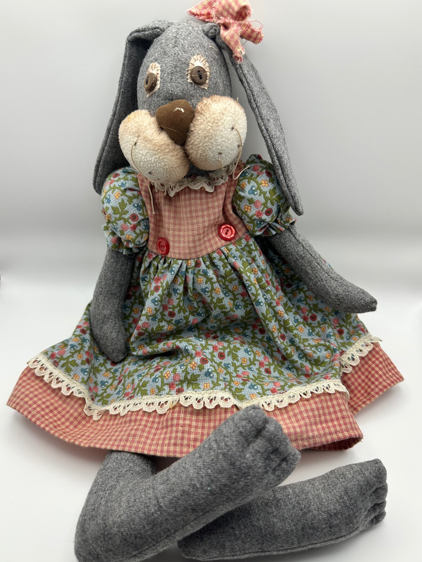 Artisan-style Stuffed Rabbit Doll