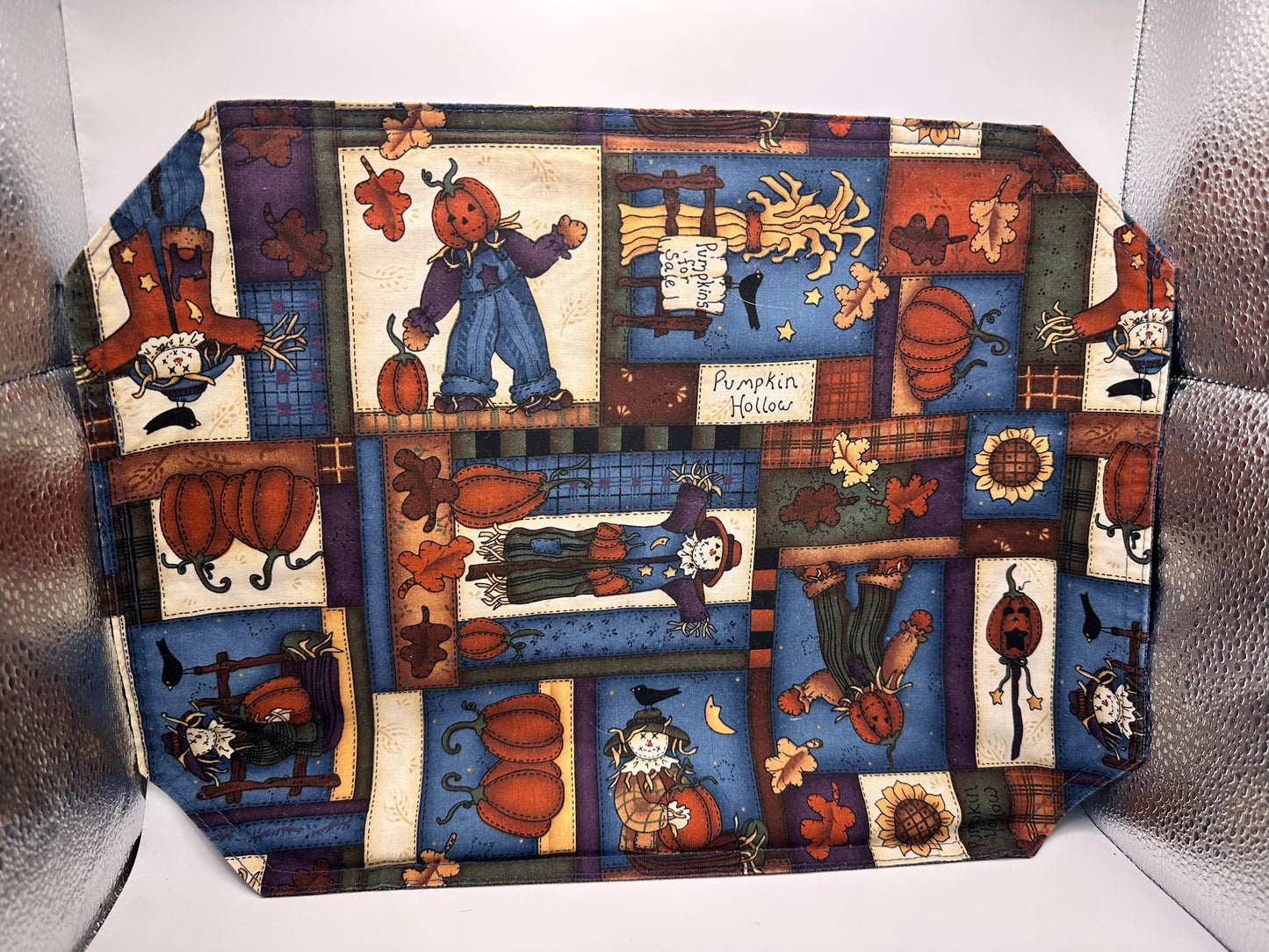 Vintage Placemats, Pumpkin Hollow Leslie Beck & Denim, Set of 4