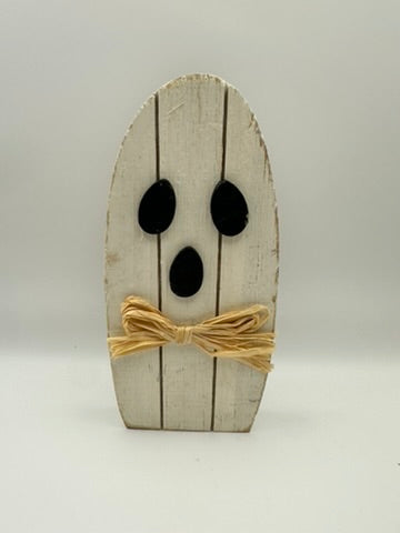 Set of Two, Pumpkin and Ghost Wooden Decor Signs