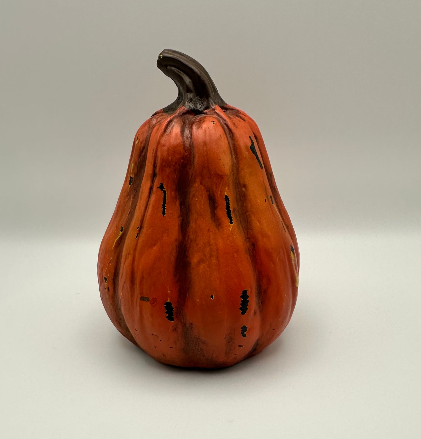 Distressed Resin Pumpkin Figurine
