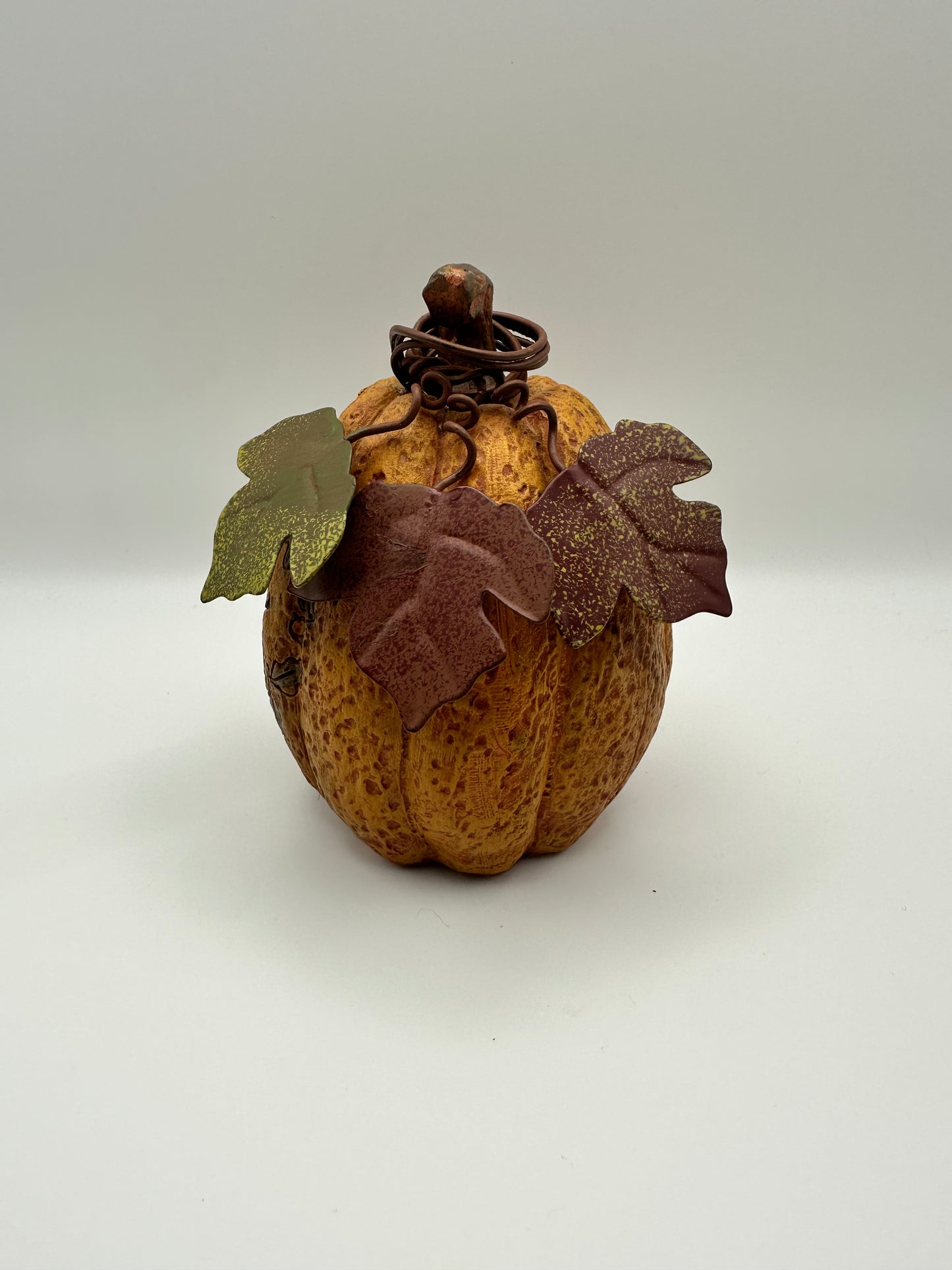 "Happy Harvest" Resin Pumpkin Figurine