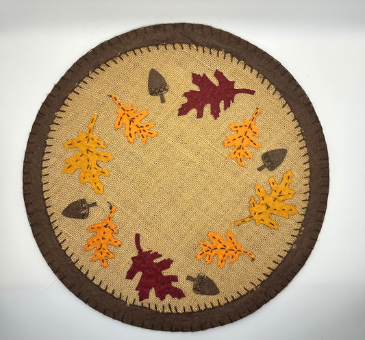 12" Harvest Placemat, Set of Two, Fall, Handmade