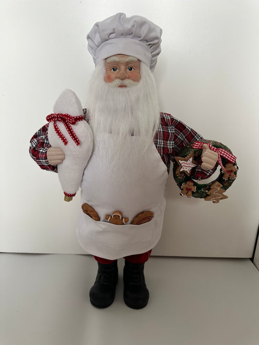 Bakery Santa Claus with White Frosting and Sugar Cookies