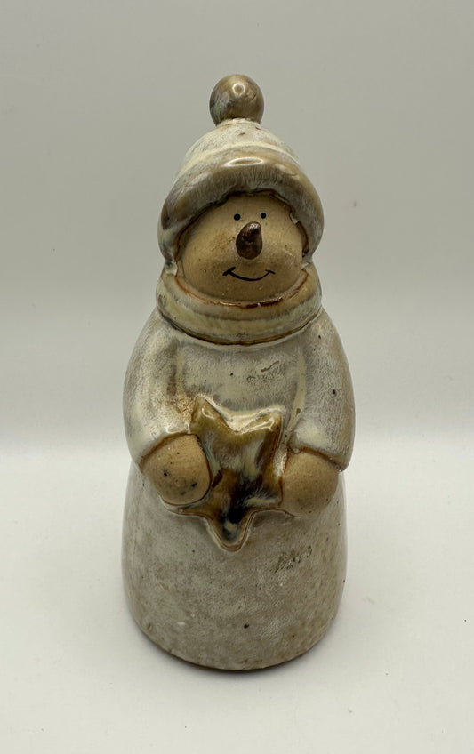 Ceramic Snowman Holding Star