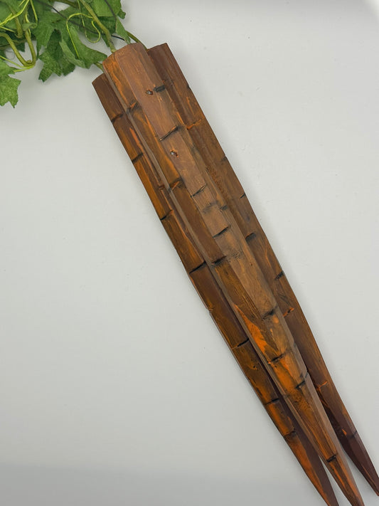 Primitive, Folk Art, Wooden Carrot Ornament