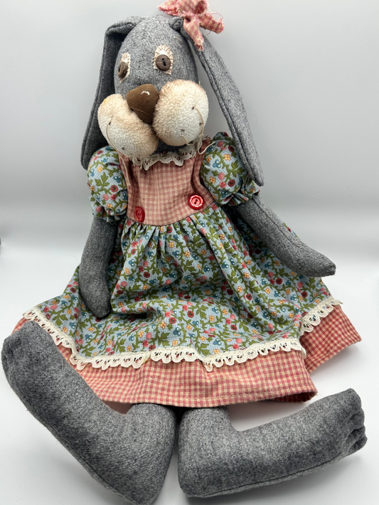 Artisan-style Stuffed Rabbit Doll