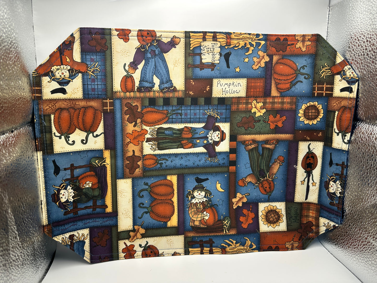 Vintage Placemats, Pumpkin Hollow Leslie Beck & Denim, Set of 4