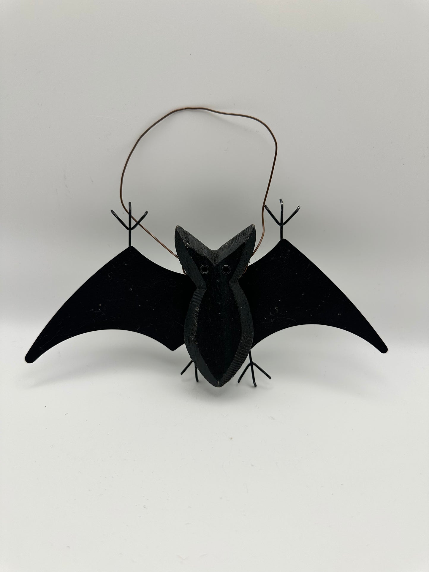 Tin Bat Halloween Ornament