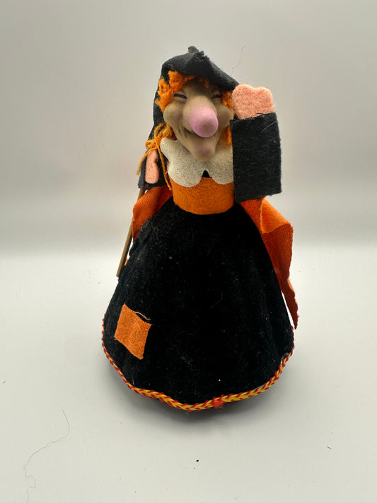 Vintage Styrofroam Witch, Triangle Hat and Star Wand