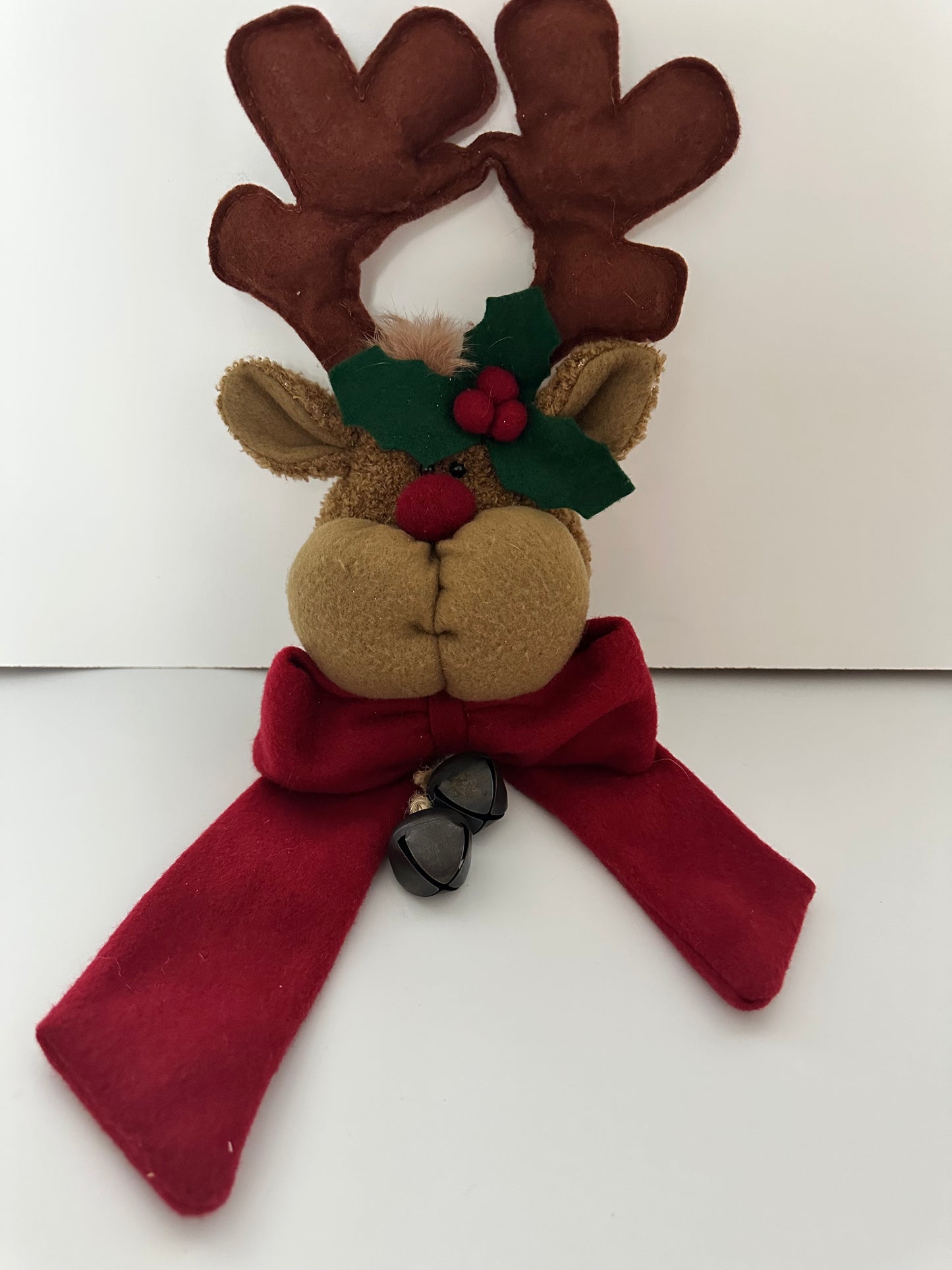 Reindeer Door Handle Decoration, with Jingle Bells
