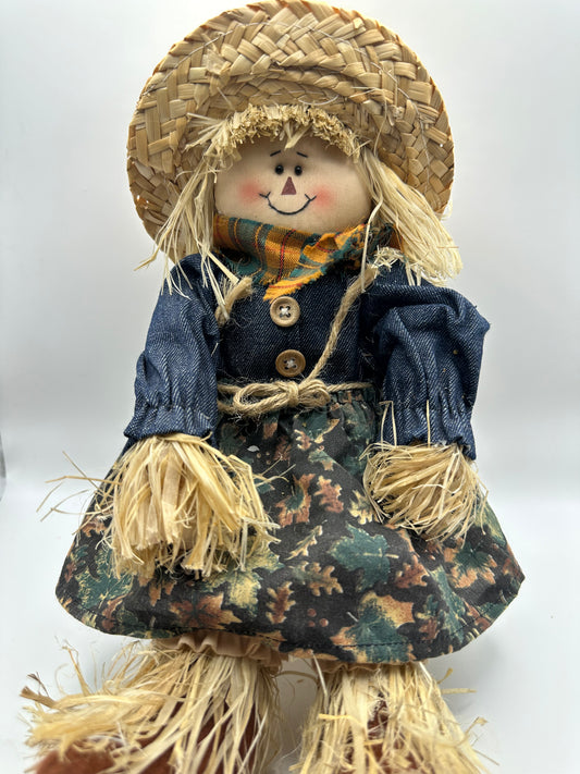 Scarecrow with Strawhat and Harvest Dress