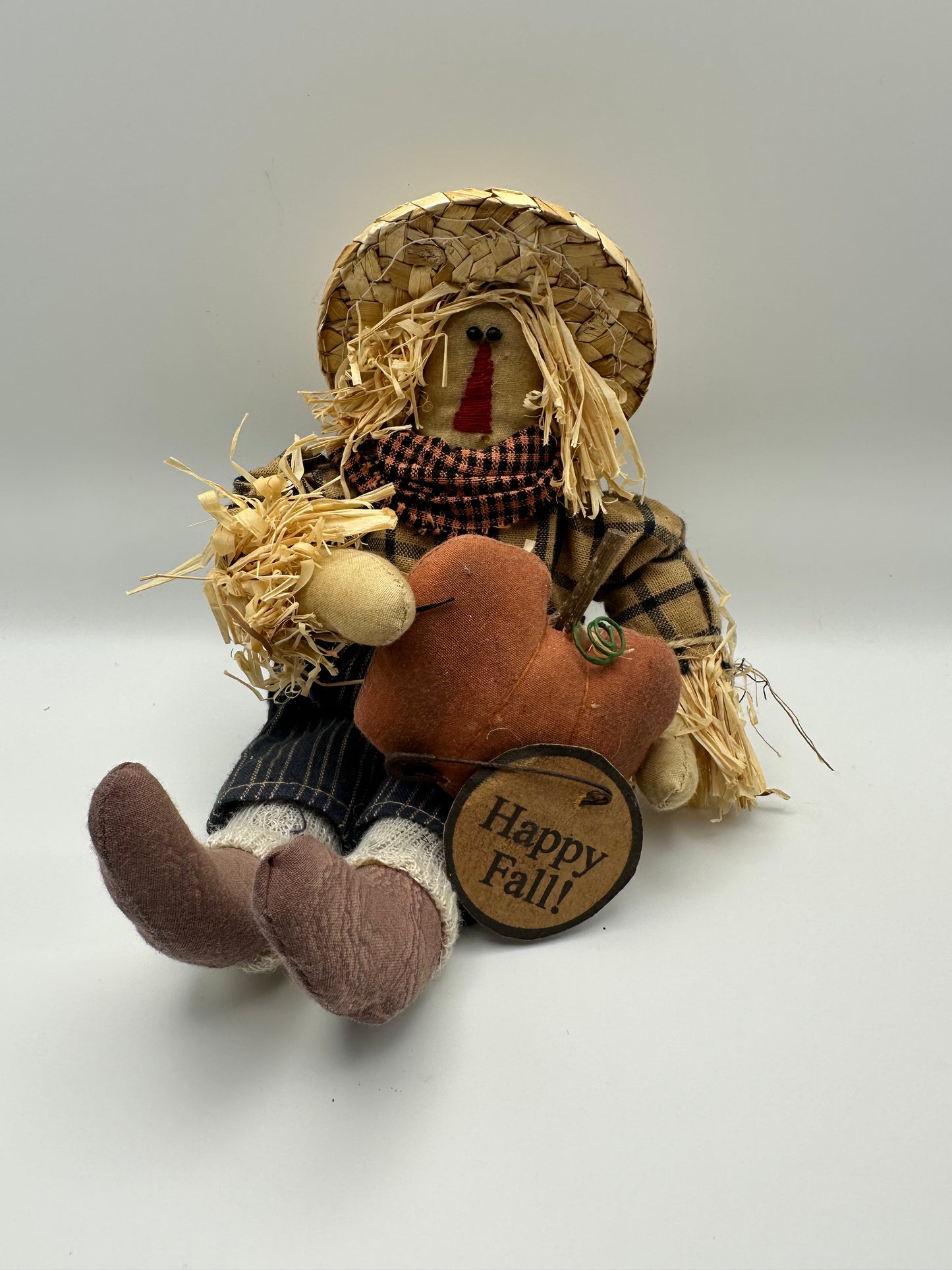 "Happy Fall!" Sitting Scarcrow