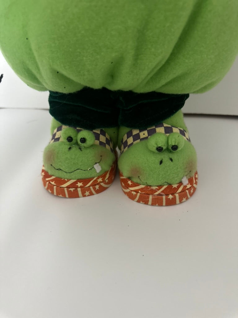 Plush Frankenstein Halloween Doll, Spider and Trick or Treat Sign
