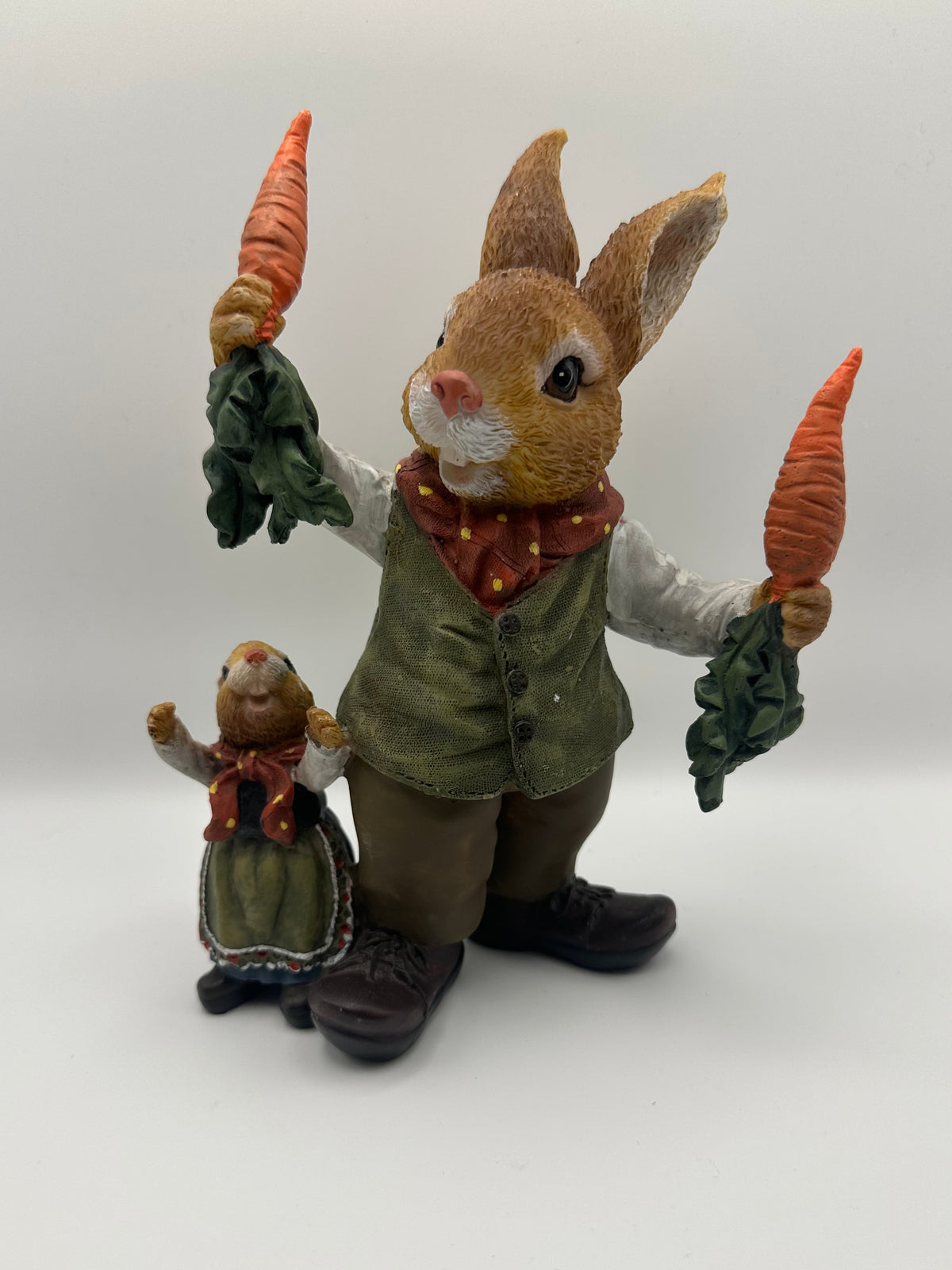 Mr. Rabbit with Carrots and Baby Rabbit, Easter